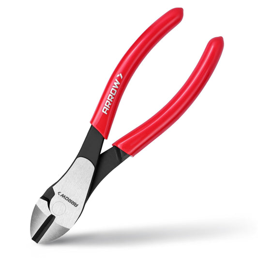 ARROW 7" High Leverage Diagonal Cutting Pliers, Heavy Duty Wire Cutters with Comfortable Grip, Side Cutters for Cutting Wires