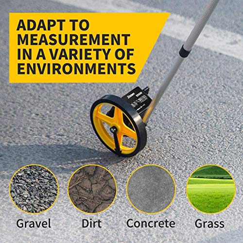 Zozen 6-Inch Measuring Wheel in Meters, Telescopic Calibrated