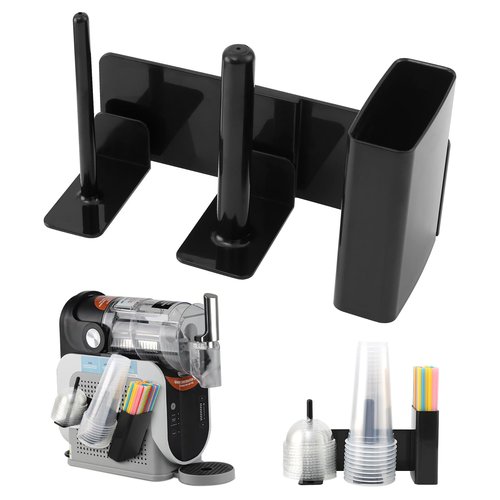 3-in-1 Cup Organizer Rack for Ninja Slushie Machine FS301 & FS300 – Side-Mounted Holder for Cups, Lids & Straws – Accessories for Ninja Slushie Maker