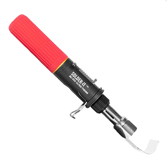 Solder-It Red Ultra Therm Flameless Heat Gun (MJ-950) | Cordless Heat Gun with Wide Nozzle | Heavy Duty with 20 mL Butane Refill Tank | Mini Heat Gun for Crafts, Heat Shrink, and PVC Bending