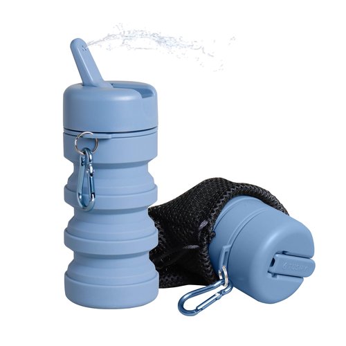 TUSHY Travel Bidet: Collapsible & Expandable for Discreet Portability, Refreshing Clean for Home, Camping, Outdoors & Travel (Helps Hemorrhoid Relief, Peri Bottle for Postpartum Care) (Glacier)