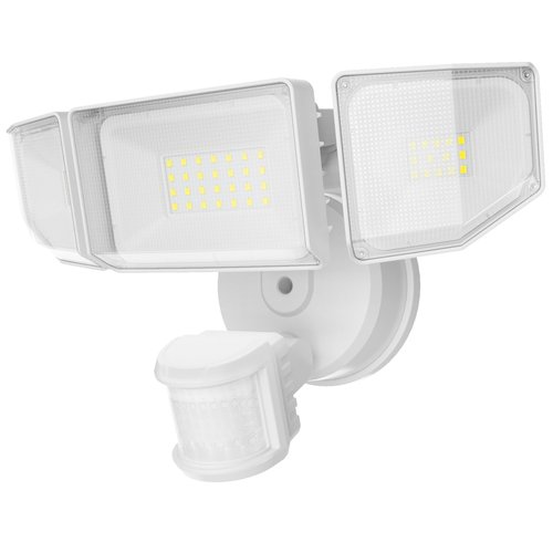 Abovizo 85W LED Security Lights Motion Sensor Light Outdoor, 8500LM Dusk to Dawn, IP65 Waterproof, 6500K, 3 Head Motion Detected Flood Light, Floodlight for Outside, Garage, Yard, Porch (White)