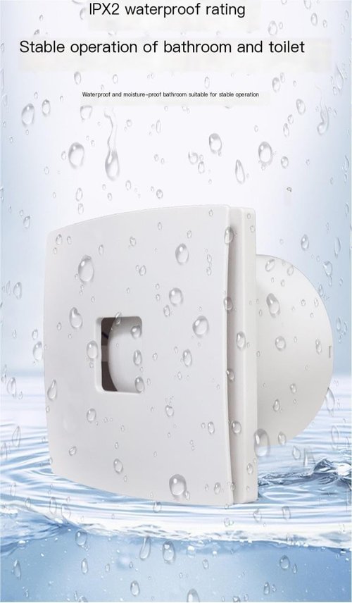 Bathroom Exhaust Automatic Fan for Wall and WIndow,Super Quiet Bathroom Motion Sensor and Delay Time Exhaust Fan with O Ring White(15W)