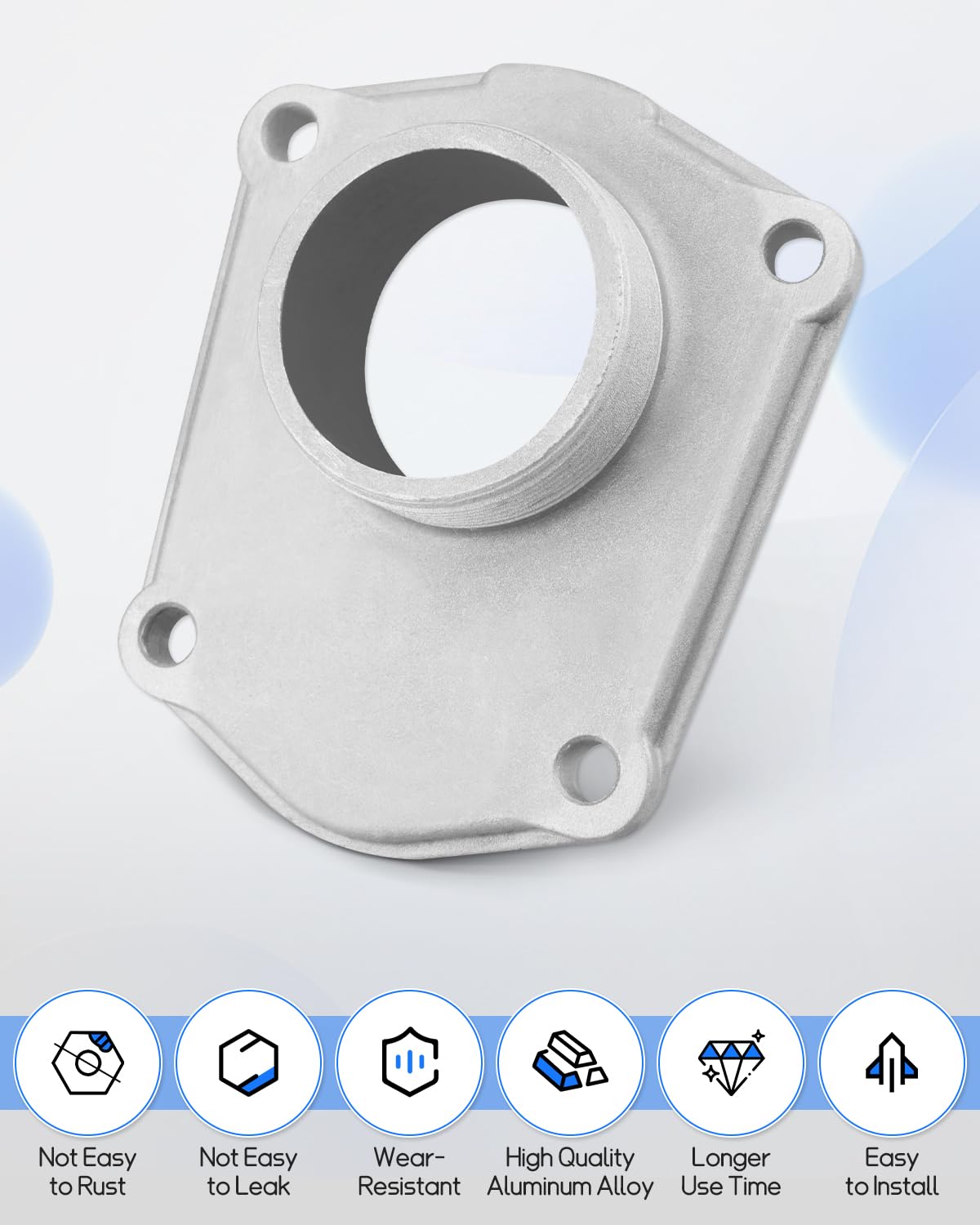 NPT Threaded Inlet Fit for Predator 2 Inch 212cc Engine Semi-Trash Water Pump, Threaded Interface with 4 Bolt Replace 63405 56160