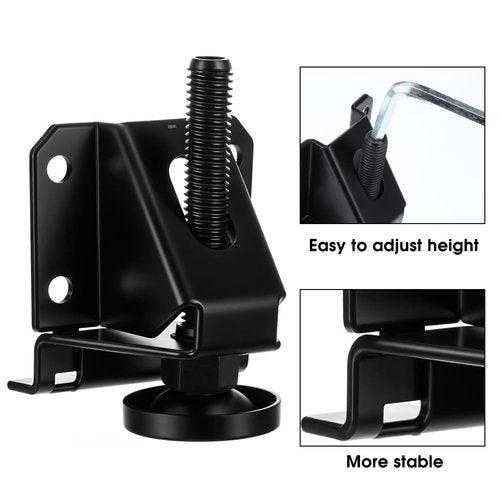 4 Pack Heavy Duty Leveling Feet – Adjustable Furniture Levelers for Workbenches, Tables, Cabinets – 550 lbs Capacity Each (2200 lbs Total), Non-Slip, Anti-Vibration, 1.3" Base