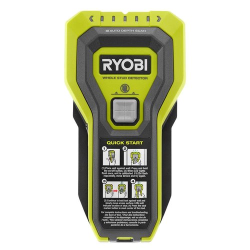 RYOBI Stud Finder with Multiple LED's to Indicate The Full Width of The Stud. One-Handed Operation, ESF5002