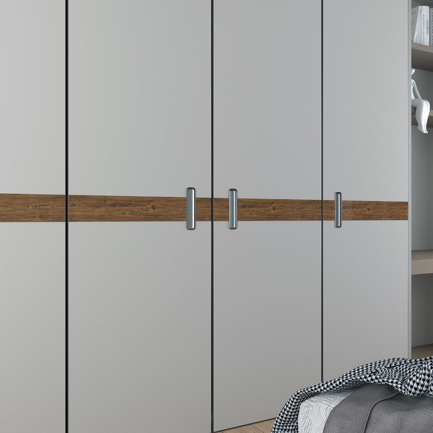 Decotalk 3"x236" Wood Border Wallpaper Peel and Stick Wood Grain Wallpaper Self Adhesive Wall Paper Removable Mirror Frame Border Wood Frame Mirror Vinyl for Bedroom Home Decor