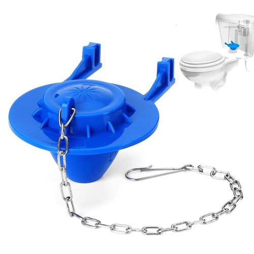 Toilet Flapper Replacement, 2" Universal Tank Flapper with Stainless Steel Chain, Toilet Flush Valves for Kohler, Toto, American Standard