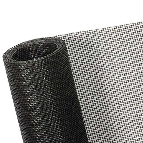 TOOLTRIZ 48 x 118 Inch Charcoal Fiberglass Window & Screen Door Replacement Mesh