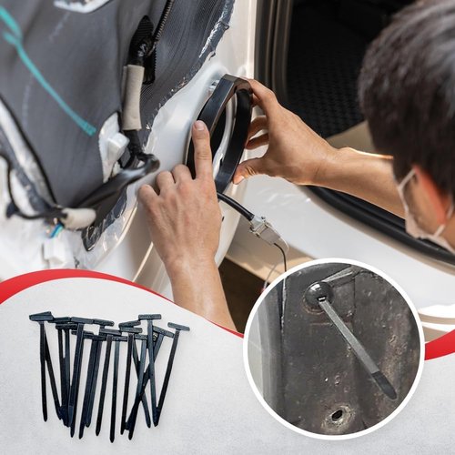 Nylon Universal Cable Tie Buckle, Upgrade Multipurpose Plastic Cable Ties Tool, Multipurpose Heavy Duty Self-Locking Nylon Zip Ties Holder for Car Daily Auto Fixing (20)