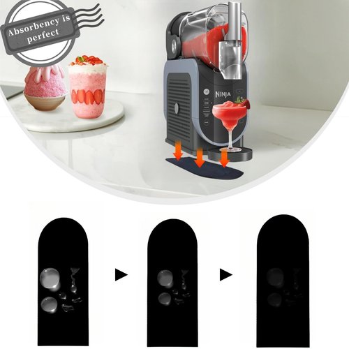 Non-Slip Sliding Pad for Ninja Slushie Machine FS301 & FS300 - Silicone Countertop Protector Mat, Quick-Glide Accessory, Compatible with Frozen Drink & Ice Cream Makers