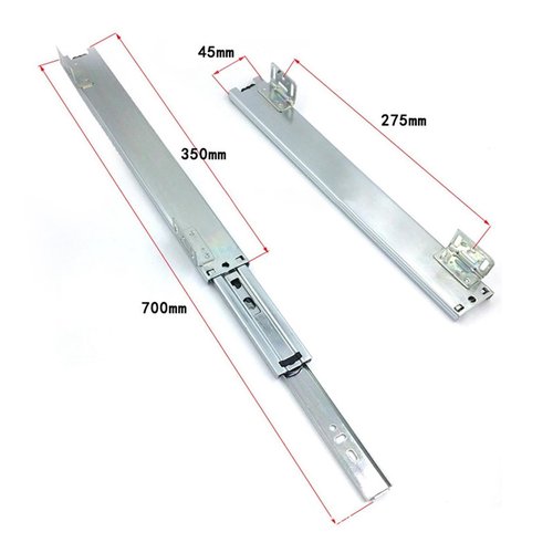 Heavy Duty Ball Bearing Drawer Slides 2X Drawer Slides 3 Section Drawer Slides Set Full Extension Guide Glides Drawer