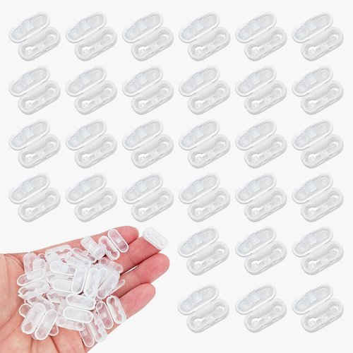 Acoeitl 30Pcs Clear Plastic Ball Chain Connectors Beaded Chains Pull Connector for Roman Rollers Blinds Cord Ceiling Fans Window Chains Shade Clip Connectors Decor Chain Repair