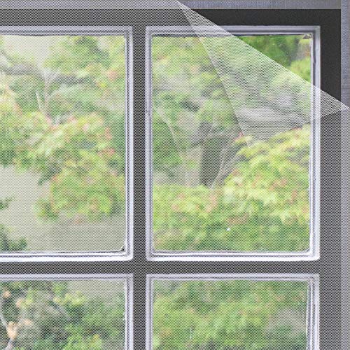 Flyzzz 39.37x59.02 Inch Self-Adhesive Window Screen Mesh Netting Pack White
