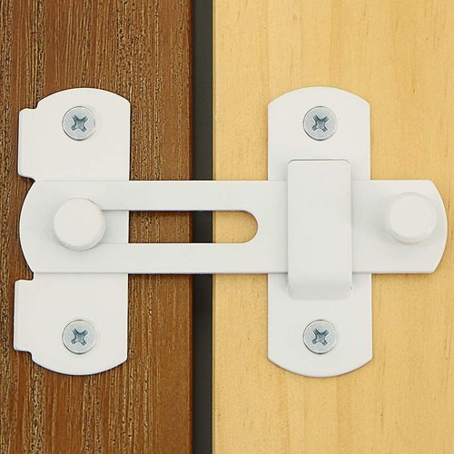Alise Flip Latch Gate Latch,4 inch Stainless Steel Barn Door Lock,Anti-Theft Lock,Safety Door Lock for Wooden Fence,White Finish MS9001W