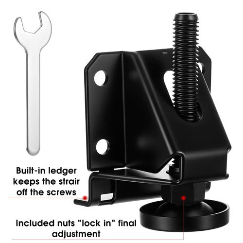 4 Pack Heavy Duty Leveling Feet – Adjustable Furniture Levelers for Workbenches, Tables, Cabinets – 550 lbs Capacity Each (2200 lbs Total), Non-Slip, Anti-Vibration, 1.3" Base