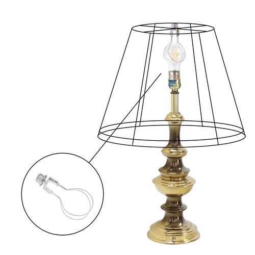 Lamp Shade Light Bulb Clip Adapter, 2 Pack Clip on Lampshade Adapter Includes Finial and Lampshade Levellers to Keep Lamp Shade in Place, Lamp Shade Holder for Clip On Light Bulbs (Nickel)