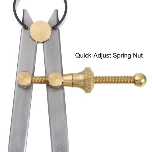 HARFINGTON Spring Joint Caliper 20 inch / 500mm Steel Spring Inside Caliper with Brass Fulcrum for Wood Turning Lathe Work