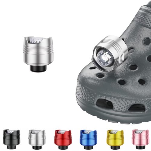 2-Pack LED Shoe Lights – Silver – Outdoor Safety Gear for Night Runners & Walkers – Rechargeable, Waterproof