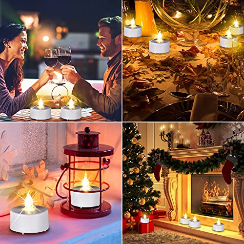 Hanzim Warm White 24 Pack Battery Operated LED Flameless Tea Lights