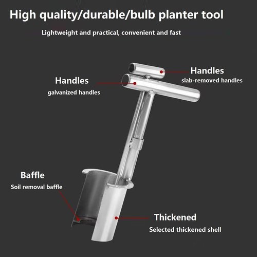 Bulb Planter Tool, 2025 New Gardening Tools Bulb Transplanter, Stainless Steel Seed Planting Tools, Plant and Fruit Tree Seedling Transplanter Hand Digging Garden Tools (1)