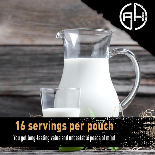 Ready Hour Powdered Whey Milk Case Pack (96 Servings), Powdered Milk Bulk, Bulk Freeze-Dried Food, Emergency Preparedness Kits, Emergency Milk Powder, Powdered Milk Long-Term Storage, Long Shelf Life Food