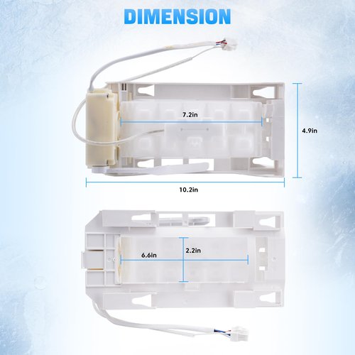 Upgraded 243297609 Refrigerator Ice Maker Assembly Compatible with Frigidaire, Electrolux, Kenmore, Crosley, IKEA Ice Maker Replacement Replace# 243297613, 243297606