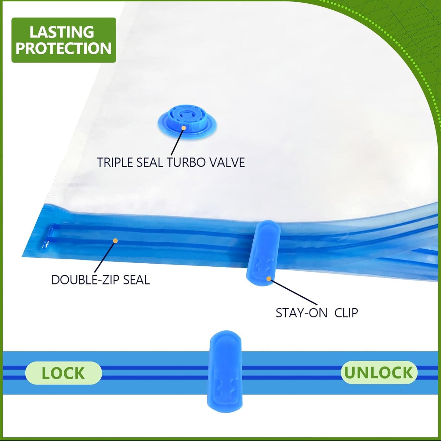 Vacuum Seal Bags for Clothing with Electric Pump, 15 Pack (3 Jumbo 3 Large 3 Medium 3 Small 3 Roll Up) Space Bags Vacuum Storage Bag for Travel, Luggage, Blankets, Bedding