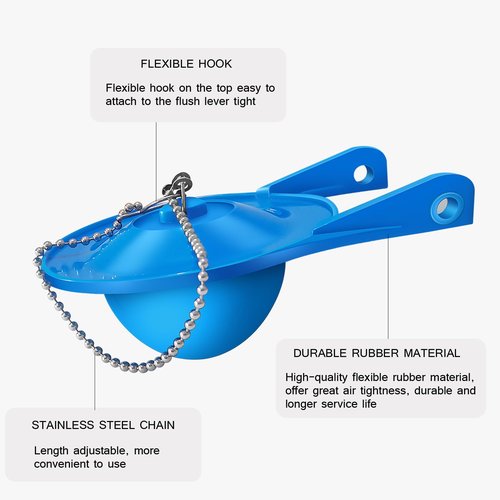 3 Inch Toilet Flapper Replacement，fit 3 Inch Opening Flush Valves Toilets，Compatible with Gerber 99-788, Lowes AquaSource: 1.28 GPF Toilets, 98923