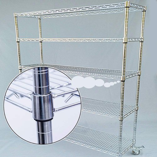 Korty Wire Shelf Clips,36 Pairs 72 Pack,Wire Shelving Shelf Lock Clips for 1 Inch Inch Diameter Post Shelving Sleeves,Plastic Shelving Split Sleeves