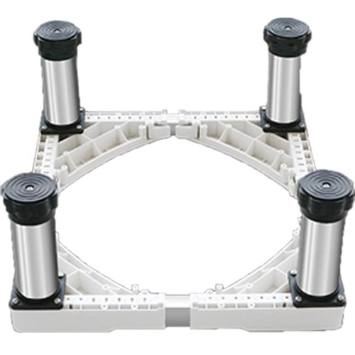 Washer Machine Base Stand 28" Wide Universal with 12 Strong Feet Refrigerator Stand Washer and Dryer Pedestal Mobile Roller Cart with Wheels for Appliance with Adjustable Height,White4Foot-10cm