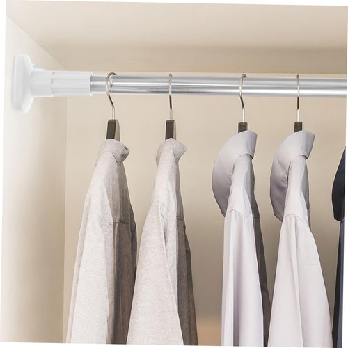Alipis 2pcs Heavy Duty Tension Rods Closet Rods No Drilling Expandable for Wardrobe Bathroom and Kitchen Use