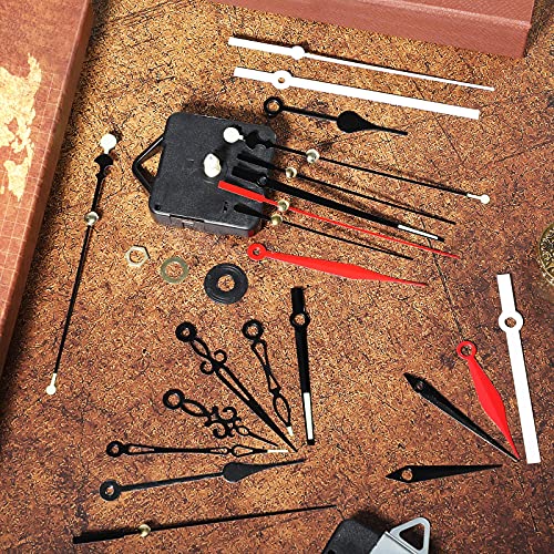 Mudder 6 Pcs Clock Mechanism Replacement Kit with 16mm Shaft, DIY Repair Set