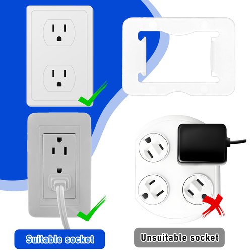 24 Pack Outlet Tighteners for Loose Outlets - Fix Wobbly Plugs & Prevent Sparks! Plastic Electrical Plug Saver Inserts, Easy No-Tool Install for Standard 2 Prong US Outlets