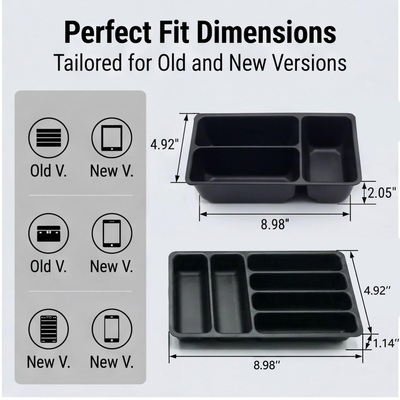 3 Pcs Tool Box Organizer Tray Divider Set for Kobalt Mini 3-Drawer ToolBox – Compatible with Both Old & New Version,Tool Desk Drawer Organization, Toolbox Accessories&Organizer.