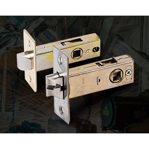 Reversible Tubular Latch Door Mortice Catch Bolt Screws Handle Silent Internal Easy Install Square Spindle for Toilet Bedroom Door Forked 40mm