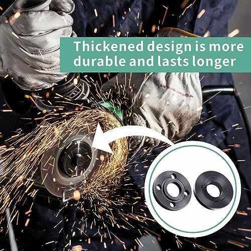 9PCS Angle Grinder Nut Angle Grinder Wrench Kit 5/8-11 Flange Metal Lock Nut for Compatible with Dewalt Milwaukee Makita193465-4 Metabo Bosch 4.5" 5" Grinder Parts