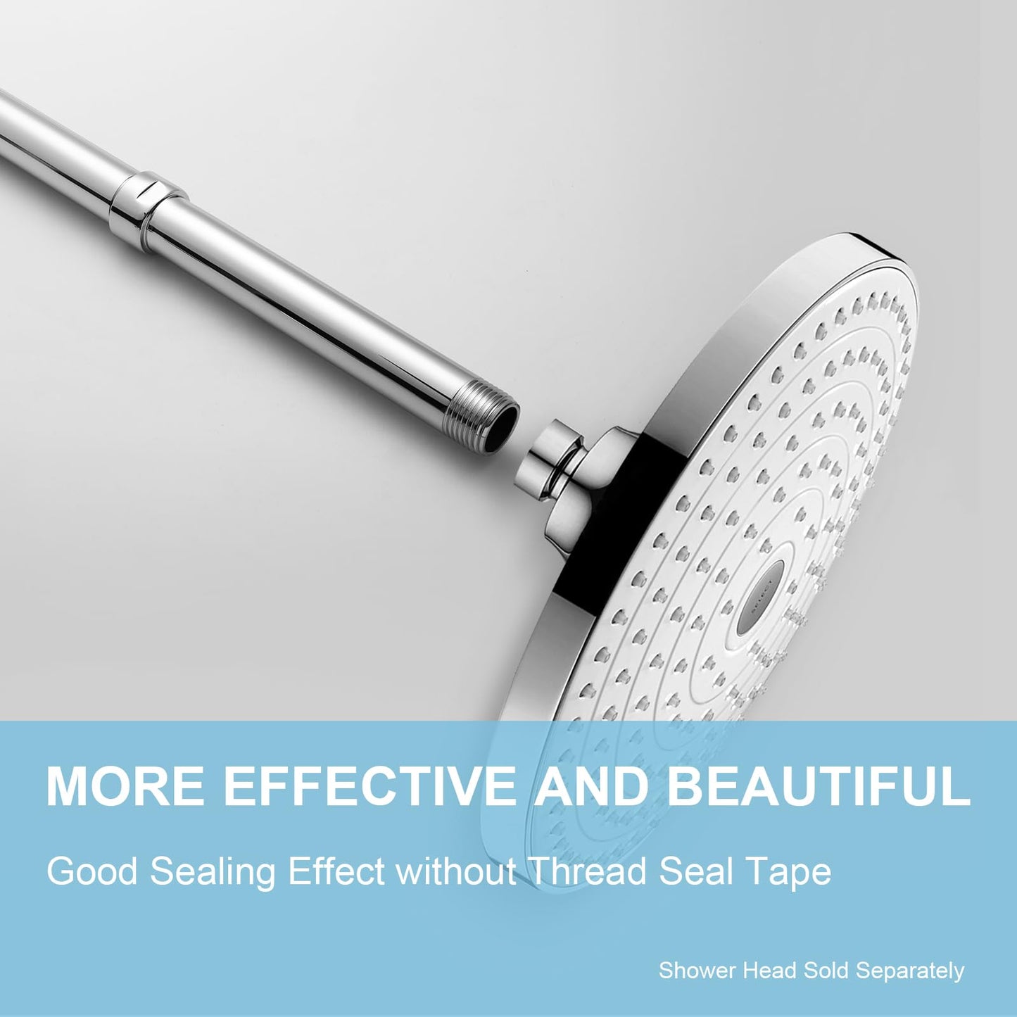 OFFO Shower Head Extension Arm, Shower Arm Extension Shower Head Extender Made of 304 Stainless Steel Shower Pipe Extension, Chrome 3 in