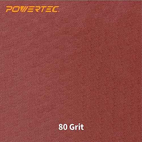 POWERTEC 11204 4.5" Sanding Sleeves for Spindle Sander | 80 Grit | Aluminum Oxide Sandpaper Sanding Sleeves 4-1/2¡± Long in 6 Diameters 1/2¡±, 3/4¡±, 1¡±, 1-1/2¡±, 2¡± and 3¡± ? 6 Pk