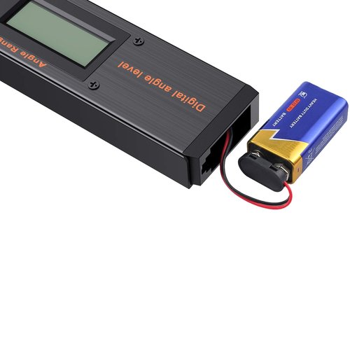Neoteck Aluminum Digital Angle Finder Protractor 225° 16 inch Backlit LCD Digital with Horizontal and Vertical Bubble - Black