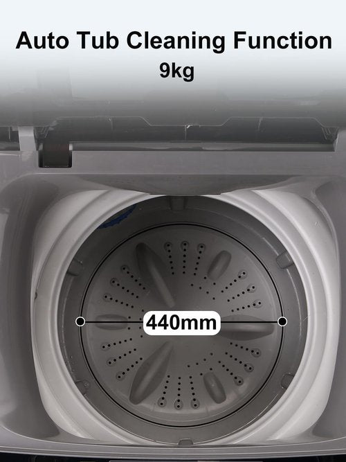 KRIB BLING Full-Automatic Washing Machine with LED Display 25 lbs Portable Washer 10 Wash Program & 8 Water Level Drain Pump Ideal for Camping, Apartment, Dorm Grey