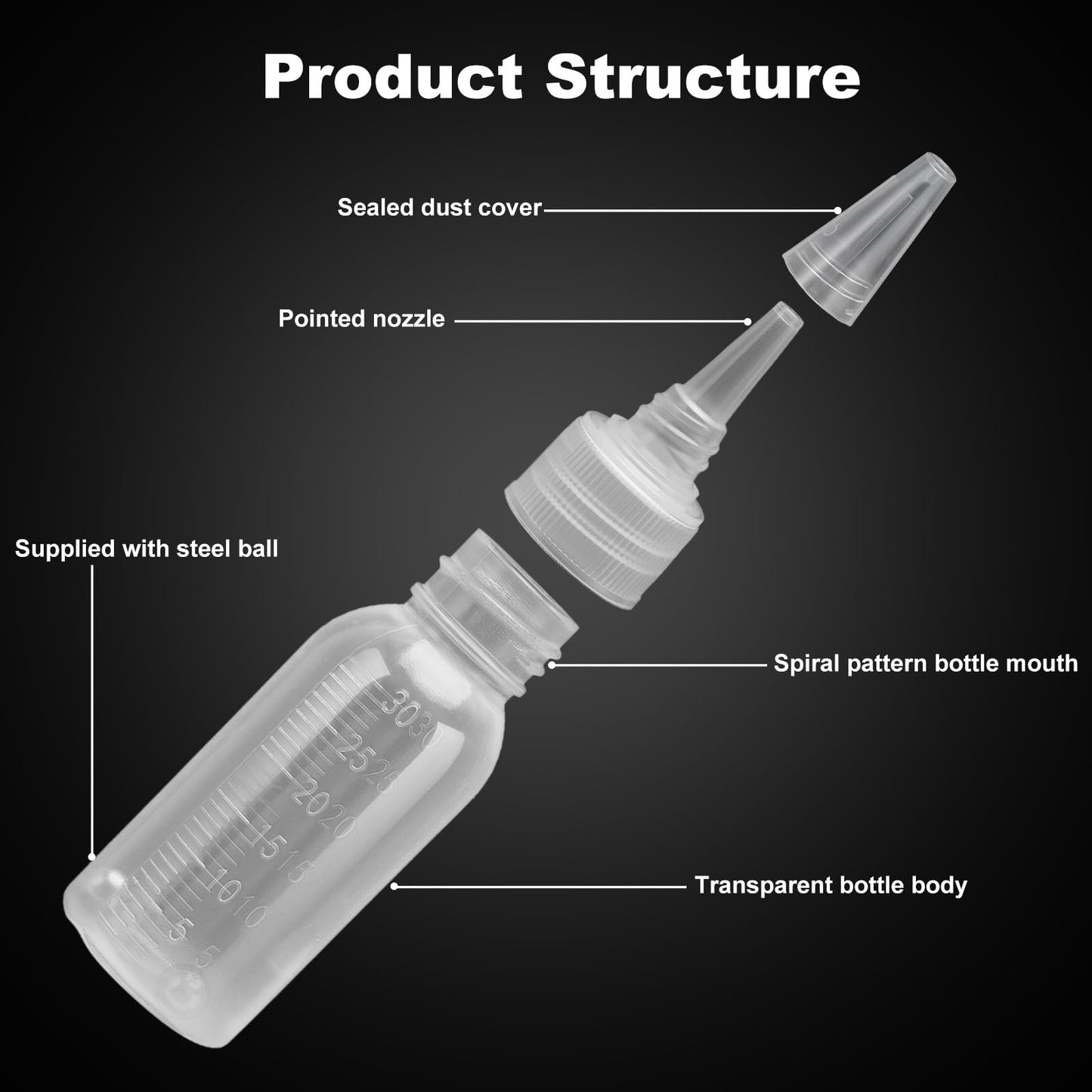 Tbest Paint Bottle,10 Pack Airbrush Paint Bottles Jars Plastic containers 1oz/30ml of Acrylic Storage Mixing with Ball jar Bottle Mixer resealable Empty Small Squirt 1inch Container Squeeze