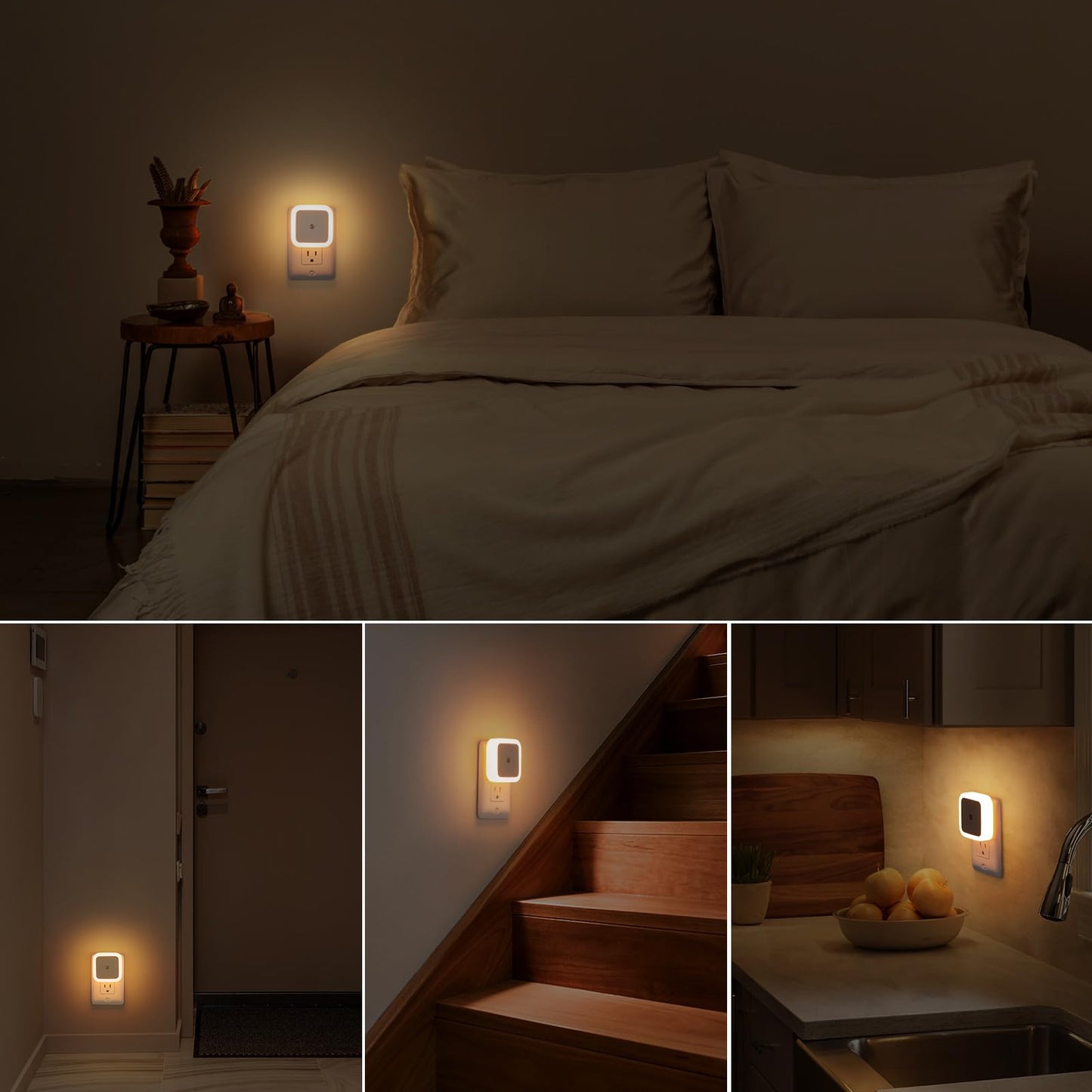 Sujeet Night Light, Night Lights Plug into Wall 8-Pack, Nightlight Plug in Night Light, Dusk to Dawn Night Lamp Led (Warm White)