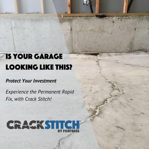 CrackStitch 15-Stitch Concrete Crack Repair Kit with Epoxy | DIY Foundation Crack Repair | for Basements, Garages, & Pools | Carbon Fiber & Kevlar Reinforcement for Concrete Floors, Walls & Block