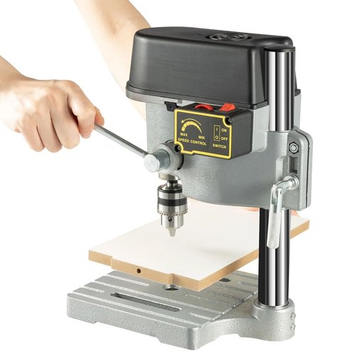 EWANYO 3-Speed Benchtop Drill Press, Electric Bench Wood Drilling Machine for DIY Creation, Small and Precise Work Like Jewelry Making Woodworking Metal Drilling Machine 110V