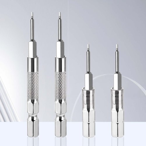 4 Pcs 1/4 to 4mm Drill Bit Adapter, 2 Pieces 1/4 to 4mm Hex Adapter Magnetic and 2 Pieces Drill Extension Micro Bit Holder for Sockets and Precision Bits Set Screwdriver Converter
