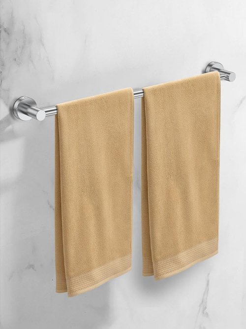 Towel Bar Retractable Stainless Steel Towel Holder Adjustable 13 8 to 24 8 Inch Wall Mounted Rack Space Saving Hanger Rustproof Organizer Rod for Bathroom