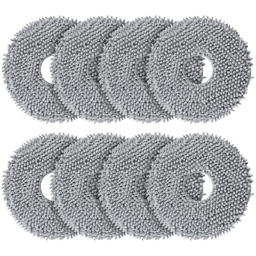 8 Pack Mop Pads for Roborock Q Revo/Qrevo S Pro/Saros 10R - Gray (Variation: Gray-Qrevo Mop Pads)