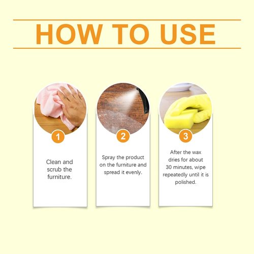 WenFeng Beeswax Spray Furniture Polish,Natural Beeswax Care Spray & Restorer,Bees Wax Polish For Living Room,Kitchen and Wooden Furniture Floors (2PCS)