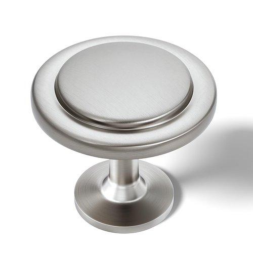 homdiy 30 Pack Brushed Nickel Cabinet Knobs Round Silver Kitchen Knobs for Cabinets, Dresser Drawer Pulls, Zinc Alloy
